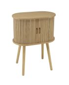 Contenitore ovale in legno Natural Agathe - 30x50x65cm