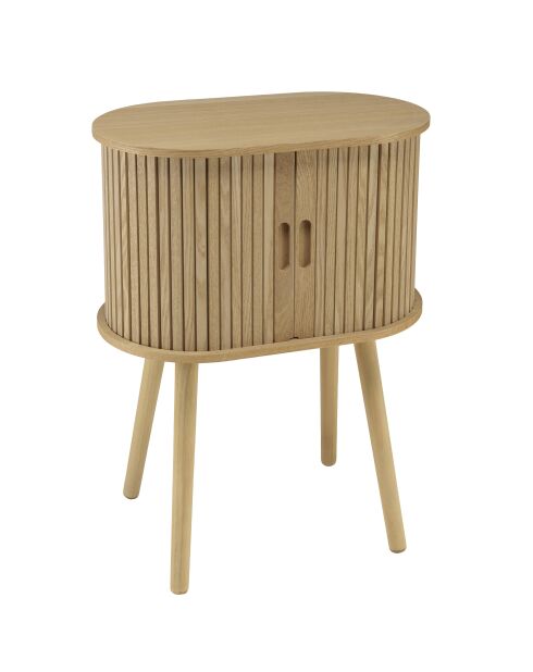 Contenitore ovale in legno Natural Agathe - 30x50x65cm