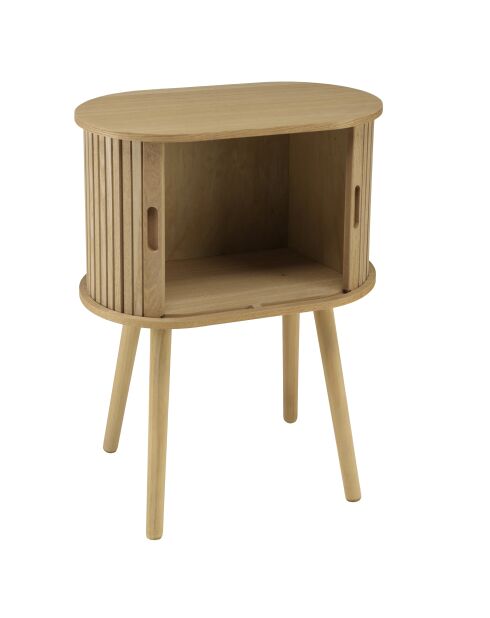 Contenitore ovale in legno Natural Agathe - 30x50x65cm