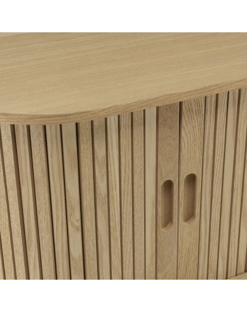 Contenitore ovale in legno Natural Agathe - 30x50x65cm