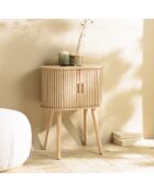 Contenitore ovale in legno Natural Agathe - 30x50x65cm