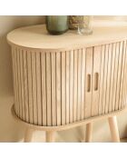 Contenitore ovale in legno Natural Agathe - 30x50x65cm