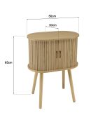 Contenitore ovale in legno Natural Agathe - 30x50x65cm