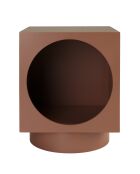 Tavolino quadrato in legno dipinto Agathe terracotta - 34x34x42cm