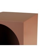 Tavolino quadrato in legno dipinto Agathe terracotta - 34x34x42cm