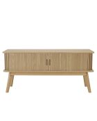 Meuble TV en bois Agathe naturel - 30x100x46cm