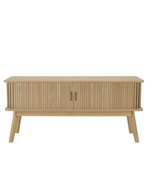 Meuble TV en bois Agathe naturel - 30x100x46cm
