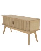 Meuble TV en bois Agathe naturel - 30x100x46cm