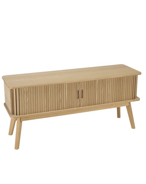 Meuble TV en bois Agathe naturel - 30x100x46cm