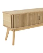 Meuble TV en bois Agathe naturel - 30x100x46cm
