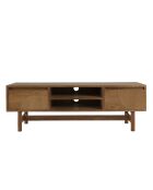 Porta TV Mario 2 cassetti motivo arrotondato 2 nicchie naturali - 40x120x40cm