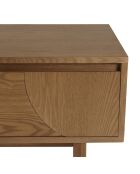 Porta TV Mario 2 cassetti motivo arrotondato 2 nicchie naturali - 40x120x40cm