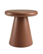 Table d'appoint ronde en bois peint Agathe terracotta - 40x40x40cm