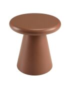 Table d'appoint ronde en bois peint Agathe terracotta - 40x40x40cm