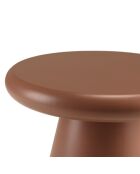Table d'appoint ronde en bois peint Agathe terracotta - 40x40x40cm
