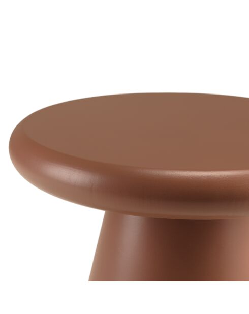 Table d'appoint ronde en bois peint Agathe terracotta - 40x40x40cm