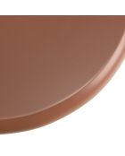 Table d'appoint ronde en bois peint Agathe terracotta - 40x40x40cm