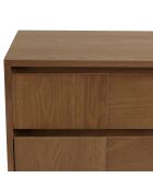 Credenza Mario 2 cassetti 2 ante decorata con motivo naturale arrotondato - 38x75x85,5 cm