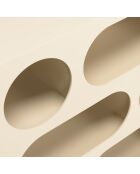 Buffet 6 niches en bois peint Agathe beige - 23x70x75cm