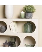 Buffet 6 niches en bois peint Agathe beige - 23x70x75cm