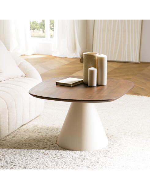 Couchtisch aus Mangoholz mit Metallbeinen James Ivory - 75x80x46cm