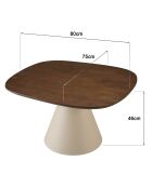 Couchtisch aus Mangoholz mit Metallbeinen James Ivory - 75x80x46cm
