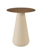 Table d'appoint plateau en manguier pied métal James ivoire - 40x40x52cm