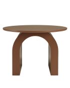Table basse ronde en bois laqué Agathe terracotta - 60x60x40cm