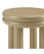 Tavolino rotondo in legno verniciato Agathe taupe - 39,5x39,5x38,5 cm