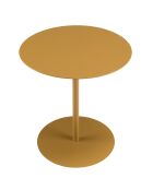 Table d'appoint ronde en acier Agathe marron - 40x40x43cm