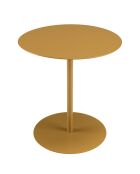 Table d'appoint ronde en acier Agathe marron - 40x40x43cm
