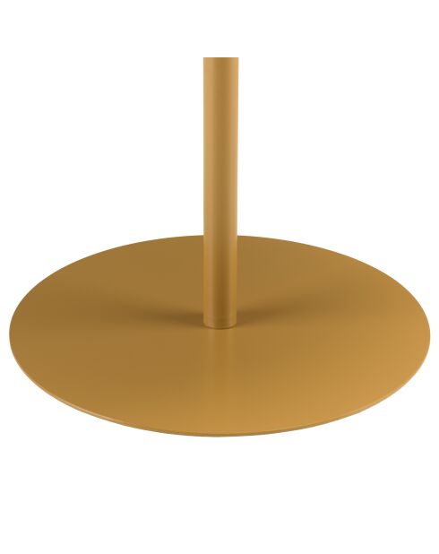 Table d'appoint ronde en acier Agathe marron - 40x40x43cm