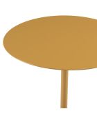 Table d'appoint ronde en acier Agathe marron - 40x40x43cm