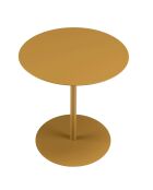 Table d'appoint ronde en acier Agathe marron - 40x40x43cm