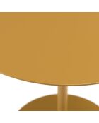 Table d'appoint ronde en acier Agathe marron - 40x40x43cm