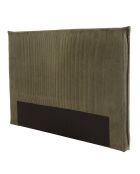 Testiera imbottita in velluto a coste verde Arthur - 10x176x110cm