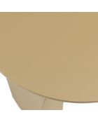 Table d'appoint ronde en bois laqué Agathe taupe - 40x40x45cm