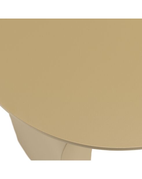 Table d'appoint ronde en bois laqué Agathe taupe - 40x40x45cm