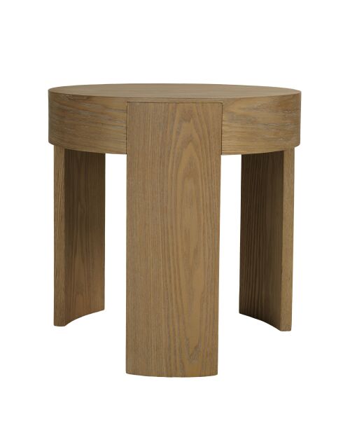 Table d'appoint ronde Ella design arrondi naturelle - 50x50x50.5cm