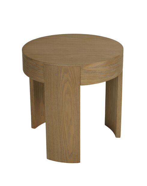 Table d'appoint ronde Ella design arrondi naturelle - 50x50x50.5cm
