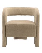 Fauteuil design en tissu Agathe beige - 56x70x73cm