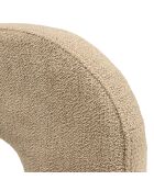 Fauteuil design en tissu Agathe beige - 56x70x73cm