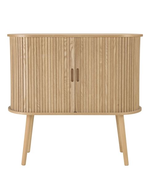 Buffet ovale en bois Agathe naturel - 33x80x76cm