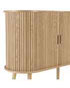 Buffet ovale en bois Agathe naturel - 33x80x76cm