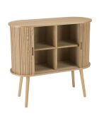 Buffet ovale en bois Agathe naturel - 33x80x76cm