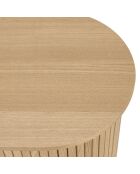 Buffet ovale en bois Agathe naturel - 33x80x76cm