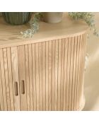 Buffet ovale en bois Agathe naturel - 33x80x76cm