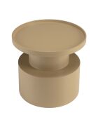 Table d'appoint ronde en bois peint Agathe taupe - 45x45x38cm