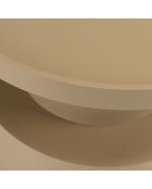 Table d'appoint ronde en bois peint Agathe taupe - 45x45x38cm
