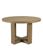 Table à manger ronde Ella design arrondi naturelle - 125x125x76.5cm